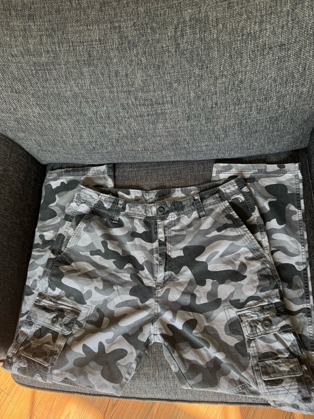 Grey Camouflage Cargo Pants